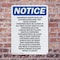 Signmission Hazardous Waste Satellite Accumulation OSHA Notice Sign, Plastic, 10in W x 14in L, 2PK OS-2PACK-NS-P-1014-V-13339 - alternate 6